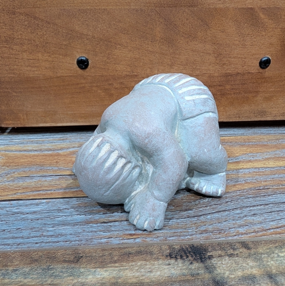 Vintage Isabel Bloom 3” Tumbling Boy Concrete Signed Art Figurine